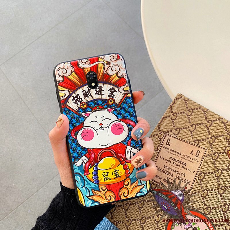 Etui Redmi 8a Beskyttelse Telefontynd, Cover Redmi 8a Cartoon Rød Ny