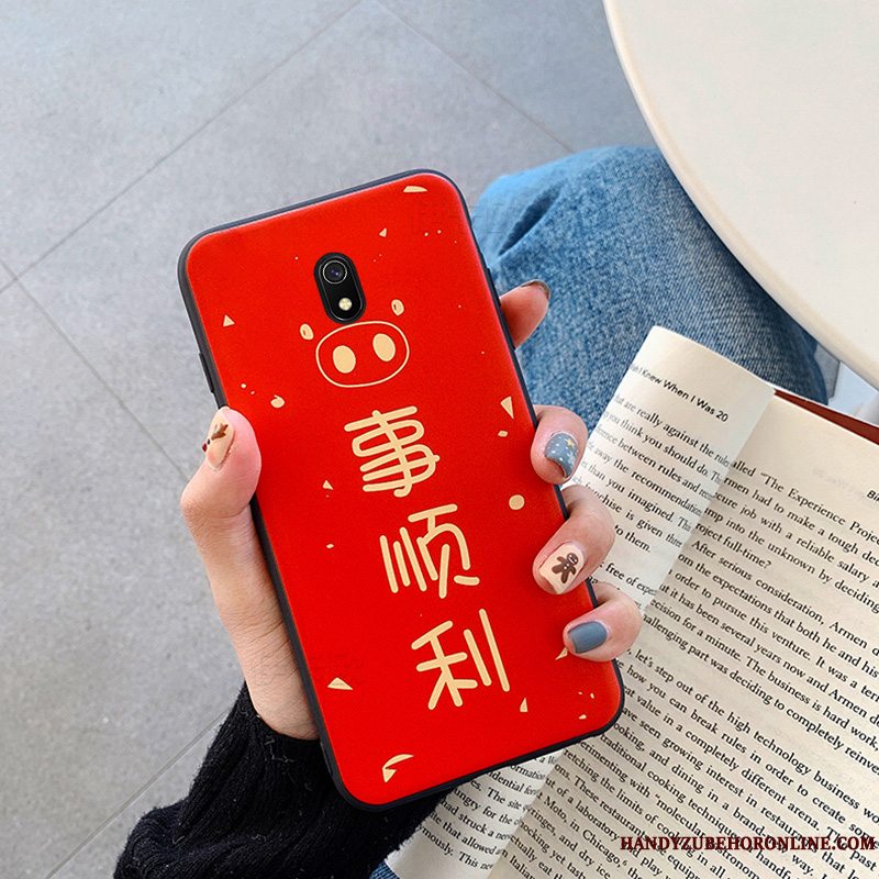 Etui Redmi 8a Beskyttelse Telefontynd, Cover Redmi 8a Cartoon Rød Ny