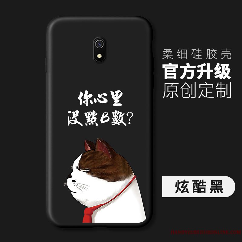 Etui Redmi 8a Malet Net Red Telefon, Cover Redmi 8a Silikone Anti-fald Sort