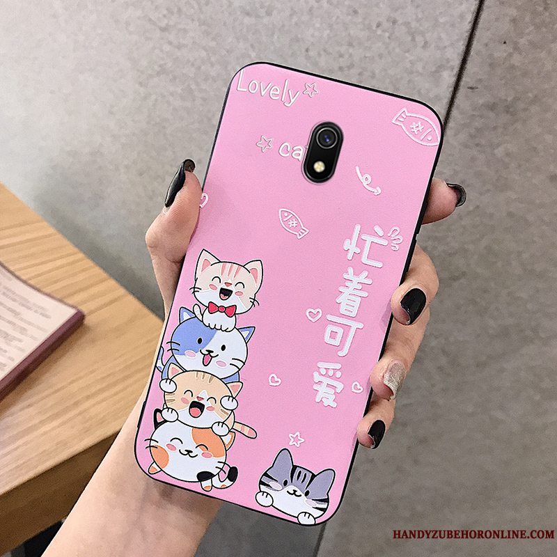 Etui Redmi 8a Silikone Anti-fald Telefon, Cover Redmi 8a Tasker Rød Lille Sektion