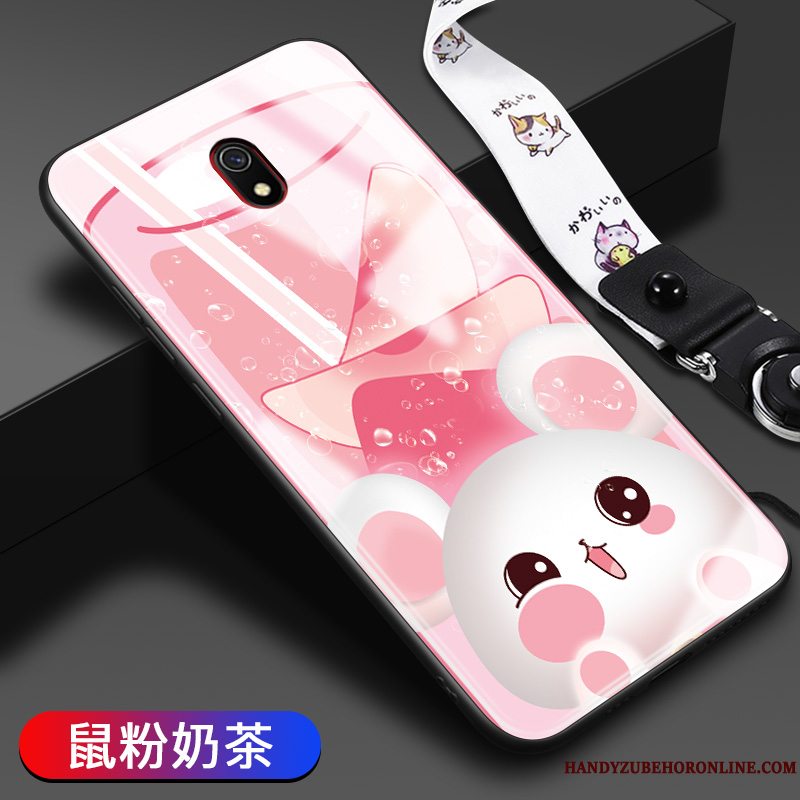 Etui Redmi 8a Tasker Elskeren Telefon, Cover Redmi 8a Blød Lyserød Glas