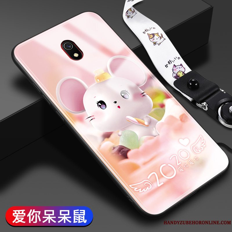 Etui Redmi 8a Tasker Elskeren Telefon, Cover Redmi 8a Blød Lyserød Glas