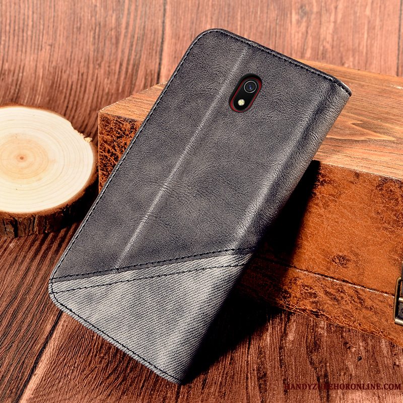 Etui Redmi 8a Tasker Lille Sektion Rød, Cover Redmi 8a Læder Kort Hver Dag