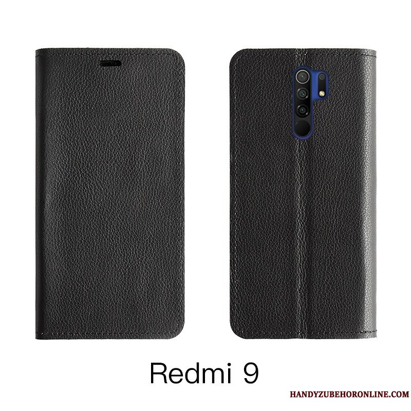 Etui Redmi 9 Beskyttelse Orange Kort, Cover Redmi 9 Tasker Cow Telefon