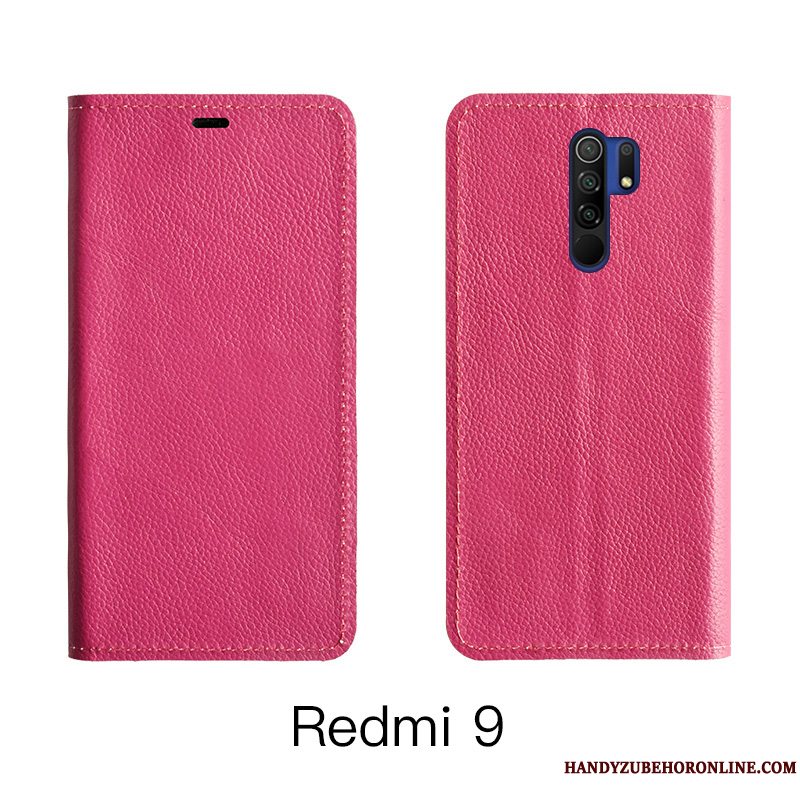 Etui Redmi 9 Beskyttelse Orange Kort, Cover Redmi 9 Tasker Cow Telefon