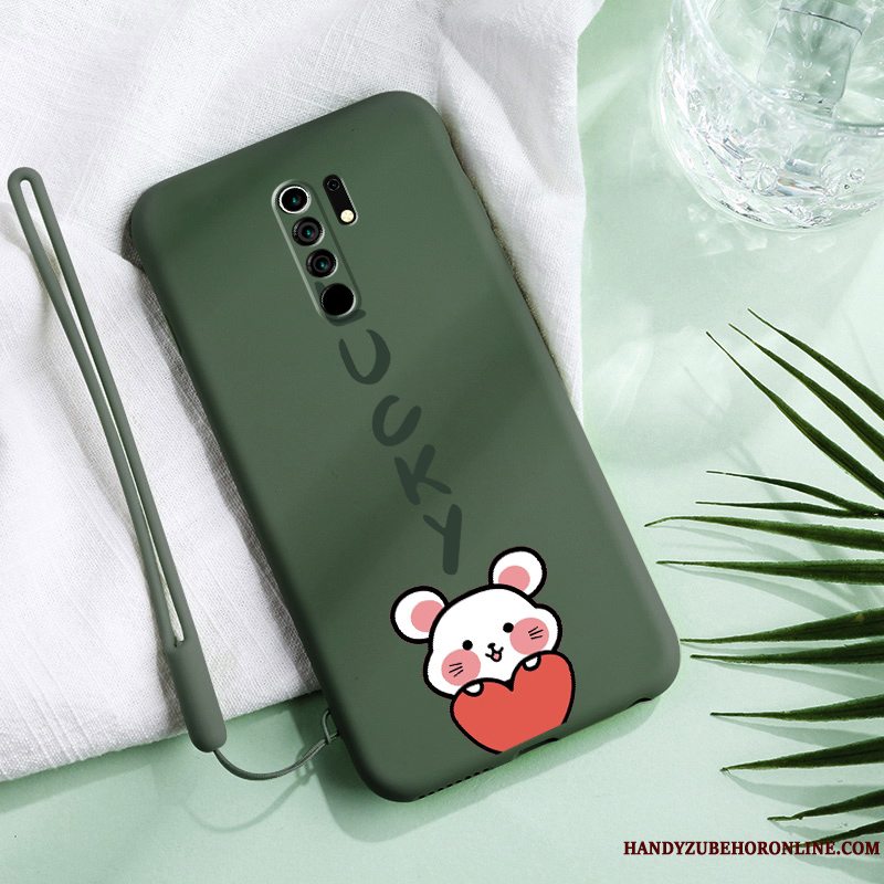 Etui Redmi 9 Kreativ Smuk Rød, Cover Redmi 9 Blød Blå Telefon