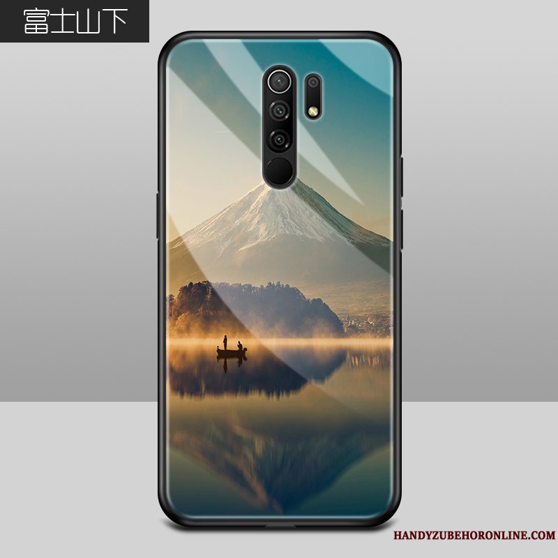 Etui Redmi 9 Tasker Scenery Hård, Cover Redmi 9 Mode Glas Telefon