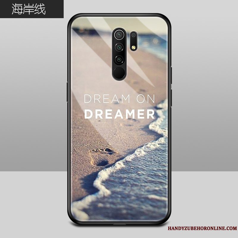 Etui Redmi 9 Tasker Scenery Hård, Cover Redmi 9 Mode Glas Telefon