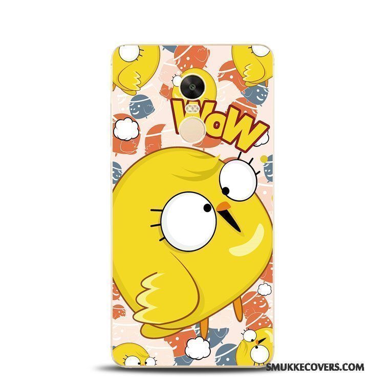 Etui Redmi Note 4x Blød Høj Kylling, Cover Redmi Note 4x Relief Rød Telefon