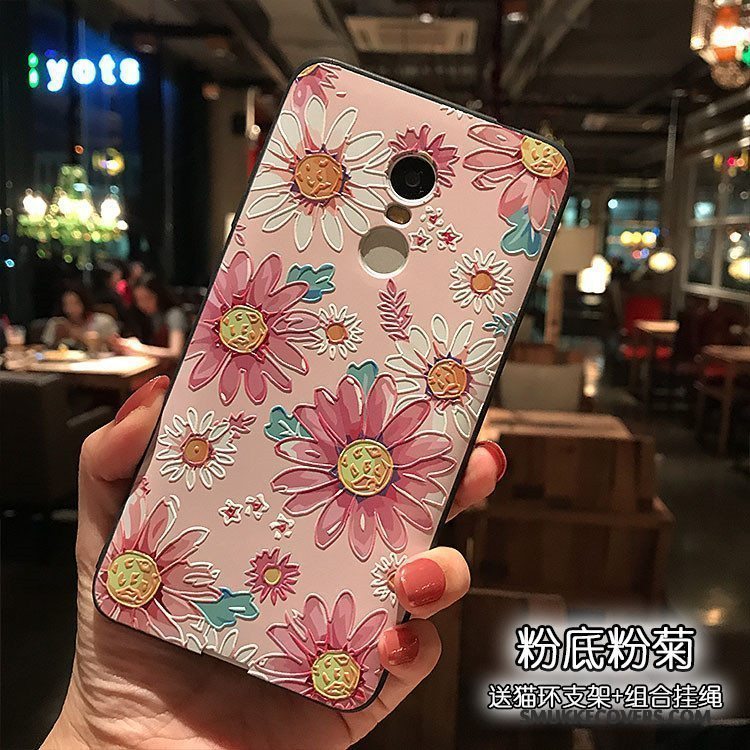 Etui Redmi Note 4x Blød Rød Høj, Cover Redmi Note 4x Tasker Telefonlyserød