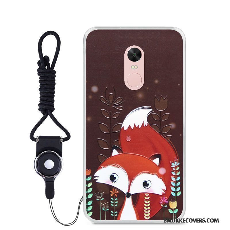 Etui Redmi Note 4x Blød Tilpas Rød, Cover Redmi Note 4x Cartoon Telefonfarve