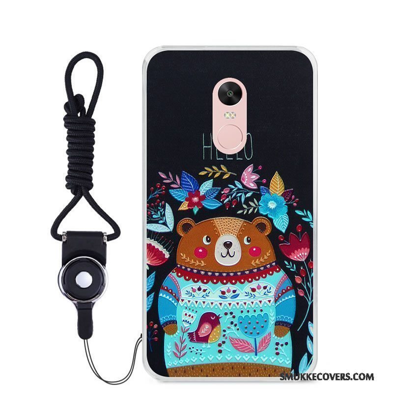 Etui Redmi Note 4x Blød Tilpas Rød, Cover Redmi Note 4x Cartoon Telefonfarve