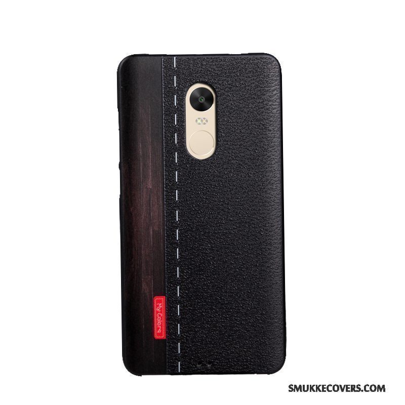 Etui Redmi Note 4x Blød Trend Telefon, Cover Redmi Note 4x Relief Rød Business