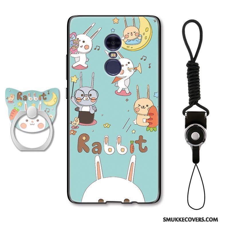 Etui Redmi Note 4x Cartoon Rød Smuk, Cover Redmi Note 4x Relief Kat Telefon