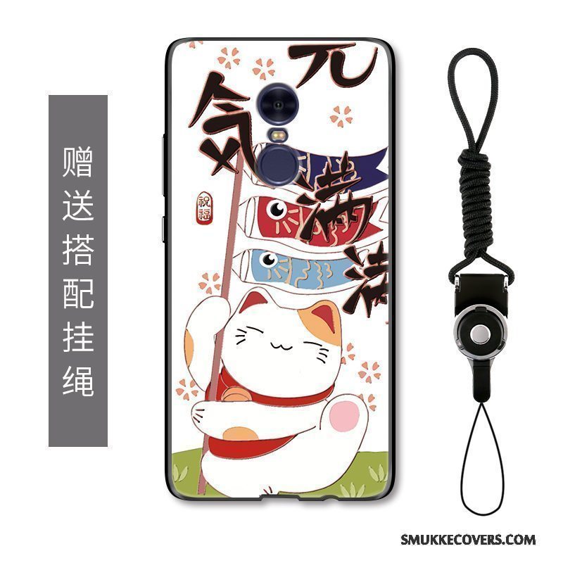 Etui Redmi Note 4x Cartoon Telefonrød, Cover Redmi Note 4x Kreativ Lyserød Wealth