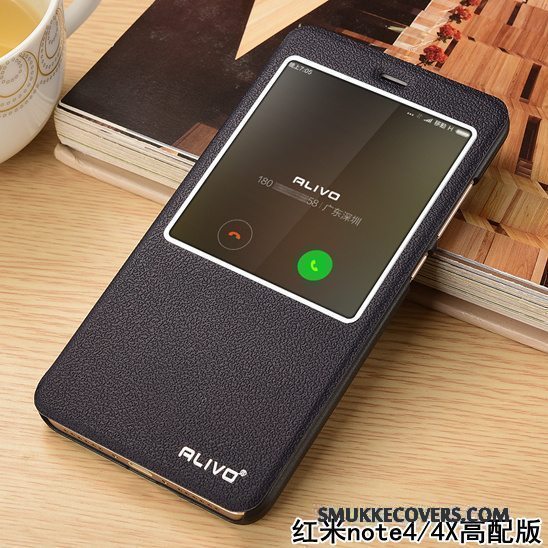Etui Redmi Note 4x Læder Anti-fald Lille Sektion, Cover Redmi Note 4x Beskyttelse Telefonhård