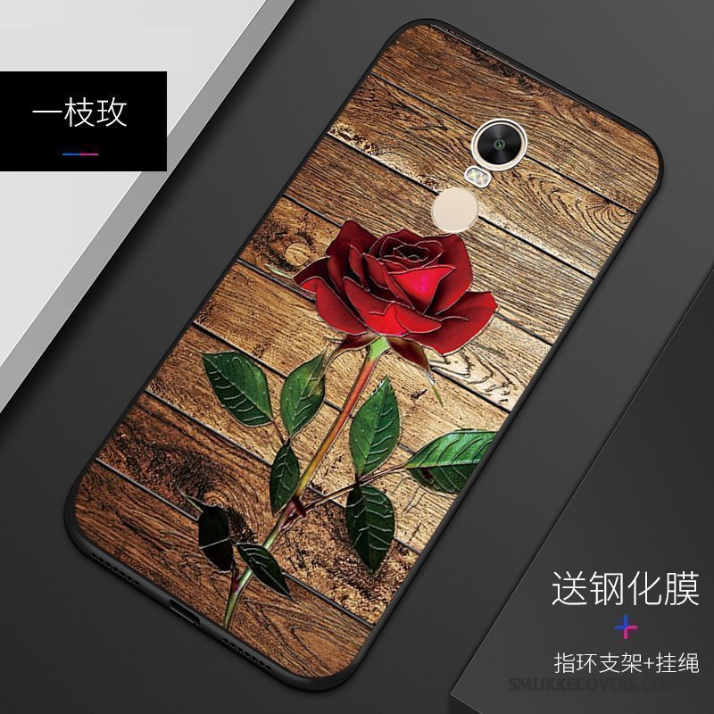 Etui Redmi Note 4x Relief Rød Nubuck, Cover Redmi Note 4x Silikone Tilpas Af Personlighed