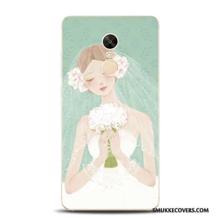 Etui Redmi Note 4x Relief Telefongrøn, Cover Redmi Note 4x Tasker Anti-fald Blomster