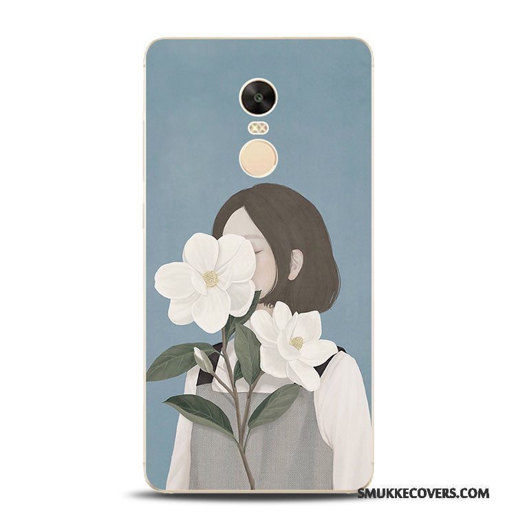 Etui Redmi Note 4x Relief Telefongrøn, Cover Redmi Note 4x Tasker Anti-fald Blomster