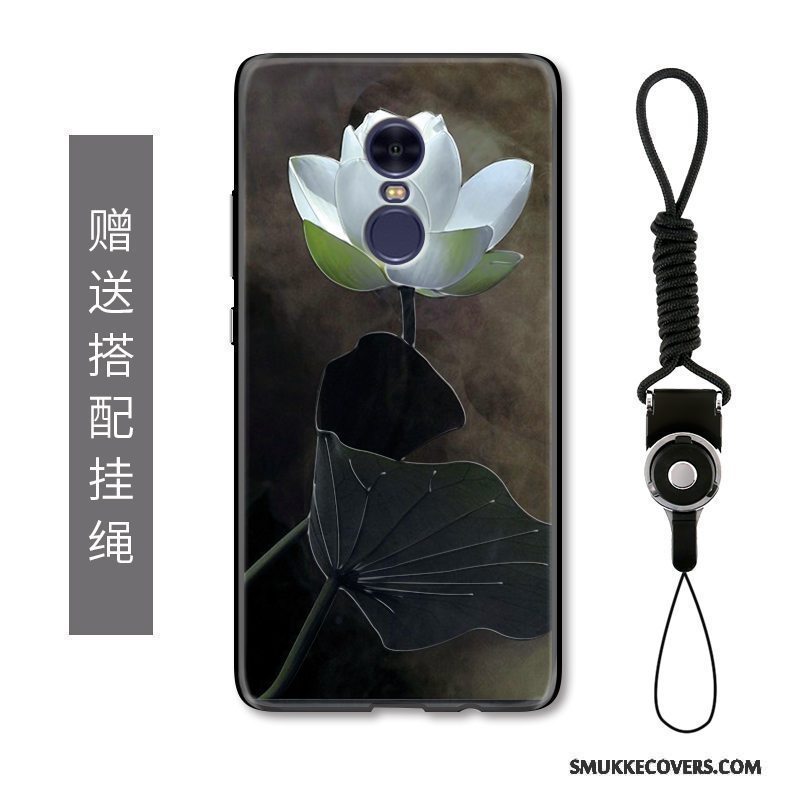 Etui Redmi Note 4x Vintage Kinesisk Stil Hvid, Cover Redmi Note 4x Beskyttelse Hængende Ornamenter Blomster