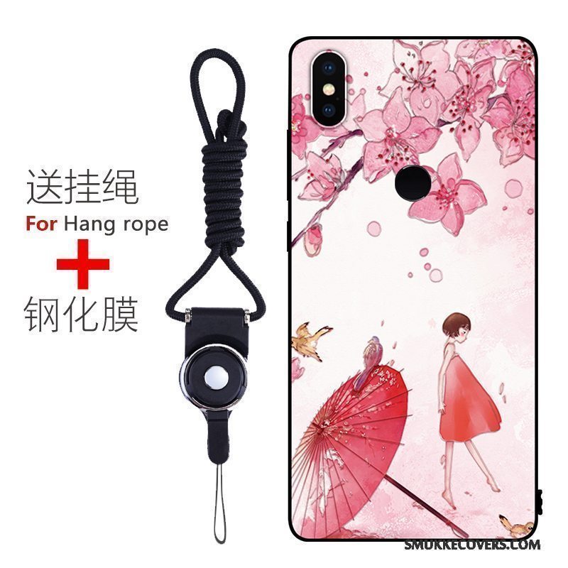 Etui Redmi Note 5 Beskyttelse Anti-fald Nubuck, Cover Redmi Note 5 Blød Lyserød Telefon