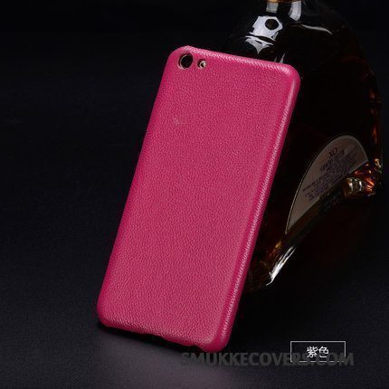 Etui Redmi Note 5 Læder Litchi Rød, Cover Redmi Note 5 Luksus Telefontilpas