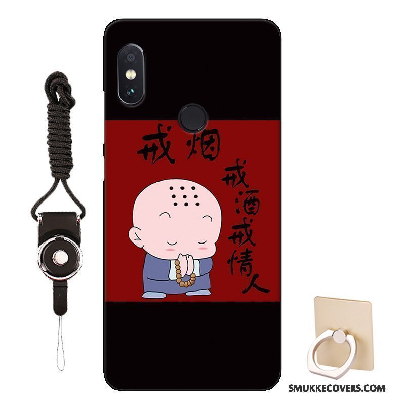 Etui Redmi Note 5 Pro Blød Rød Lille Sektion, Cover Redmi Note 5 Pro Cartoon Telefonsort