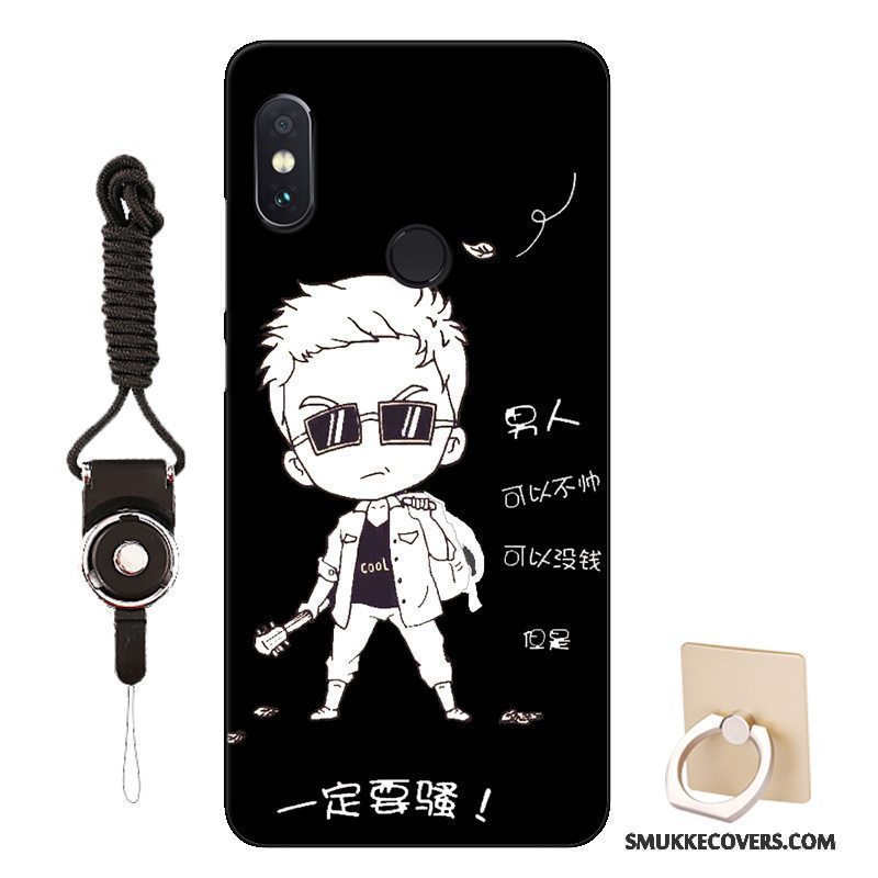 Etui Redmi Note 5 Pro Blød Rød Lille Sektion, Cover Redmi Note 5 Pro Cartoon Telefonsort