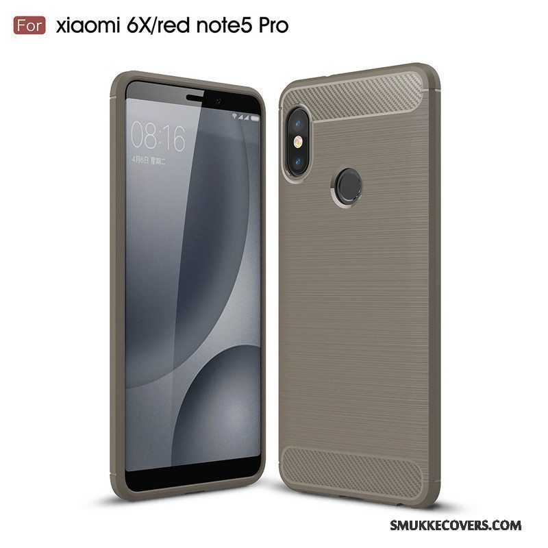 Etui Redmi Note 5 Pro Silikone Lille Sektion Telefon, Cover Redmi Note 5 Pro Tasker Rød Sort