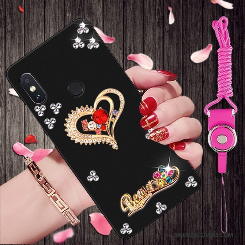 Etui Redmi Note 5 Pro Strass Telefonlille Sektion, Cover Redmi Note 5 Pro Beskyttelse Rød Trend