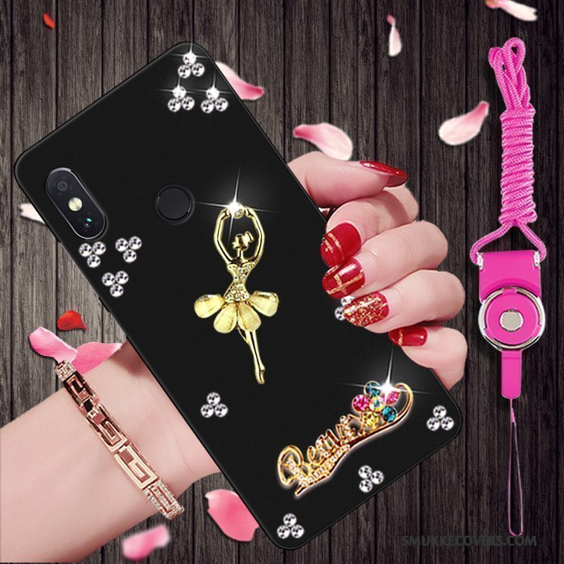 Etui Redmi Note 5 Pro Strass Telefonlille Sektion, Cover Redmi Note 5 Pro Beskyttelse Rød Trend