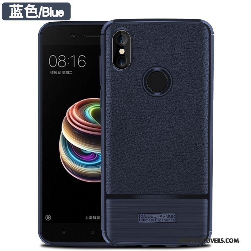 Etui Redmi Note 5 Pro Tasker Af Personlighed Telefon, Cover Redmi Note 5 Pro Silikone Anti-fald Rød