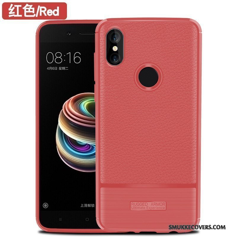 Etui Redmi Note 5 Pro Tasker Af Personlighed Telefon, Cover Redmi Note 5 Pro Silikone Anti-fald Rød