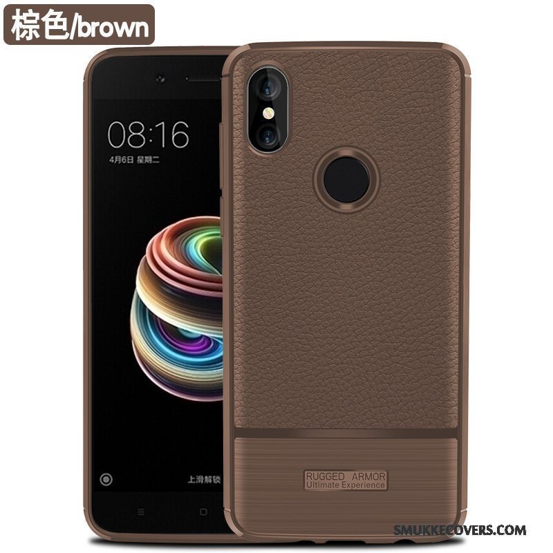 Etui Redmi Note 5 Pro Tasker Af Personlighed Telefon, Cover Redmi Note 5 Pro Silikone Anti-fald Rød