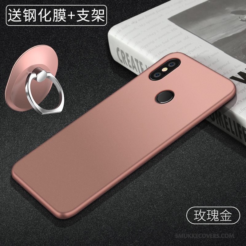 Etui Redmi Note 5 Silikone Solid Farve Anti-fald, Cover Redmi Note 5 Beskyttelse Simple Rød