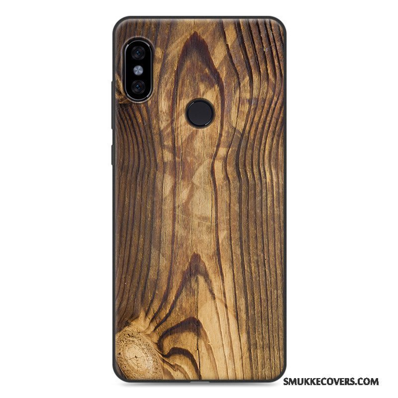 Etui Redmi Note 5 Vintage Anti-fald Telefon, Cover Redmi Note 5 Blød Nubuck Træ