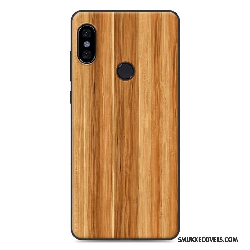 Etui Redmi Note 5 Vintage Anti-fald Telefon, Cover Redmi Note 5 Blød Nubuck Træ