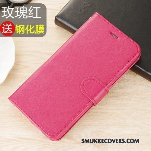 Etui Redmi Note 5a Blød Anti-fald Rød, Cover Redmi Note 5a Læder Telefon