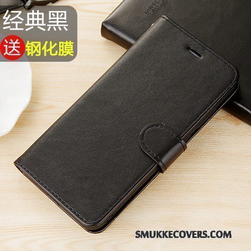 Etui Redmi Note 5a Blød Anti-fald Rød, Cover Redmi Note 5a Læder Telefon