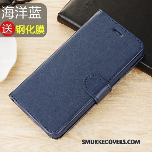 Etui Redmi Note 5a Blød Anti-fald Rød, Cover Redmi Note 5a Læder Telefon