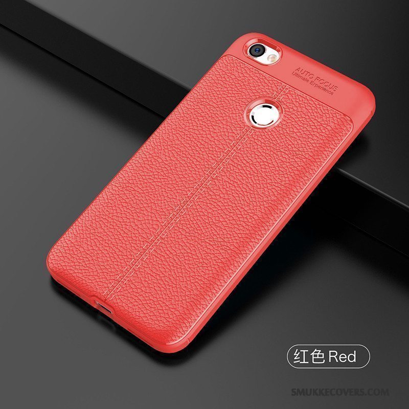 Etui Redmi Note 5a Blød Anti-fald Rød, Cover Redmi Note 5a Tasker Sort Telefon
