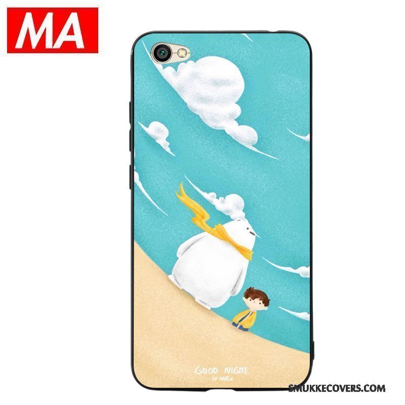 Etui Redmi Note 5a Blød Rød Bjørn, Cover Redmi Note 5a Cartoon Telefonstor