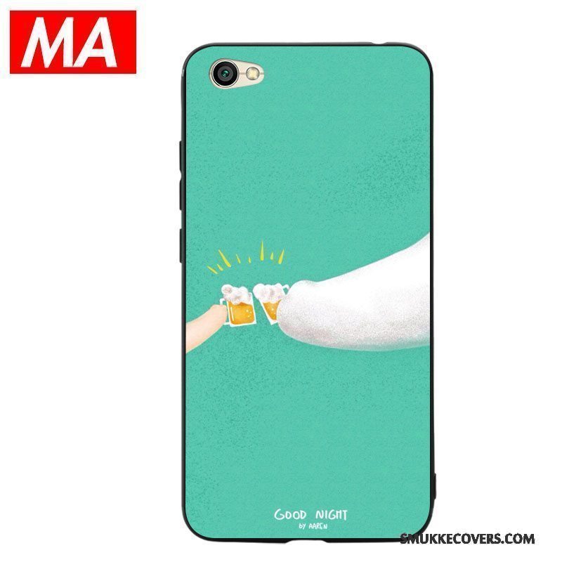 Etui Redmi Note 5a Blød Rød Bjørn, Cover Redmi Note 5a Cartoon Telefonstor