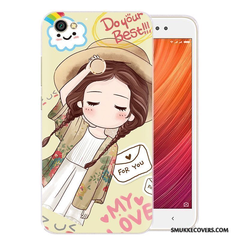 Etui Redmi Note 5a Farve Telefonlille Sektion, Cover Redmi Note 5a Cartoon Høj Rød