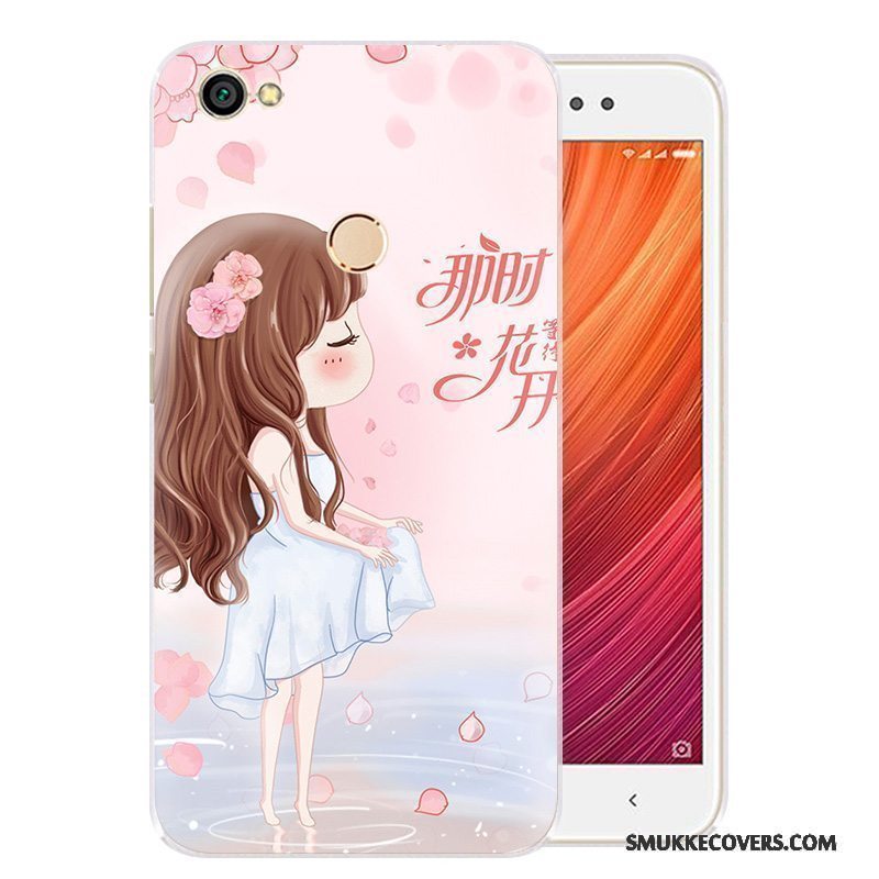 Etui Redmi Note 5a Farve Telefonlille Sektion, Cover Redmi Note 5a Cartoon Høj Rød