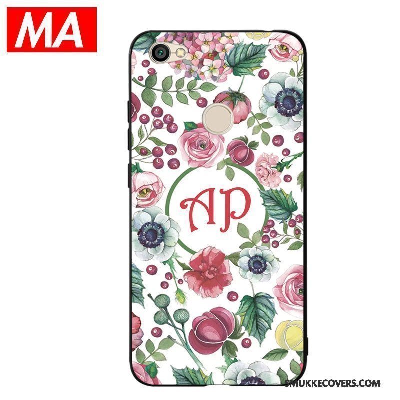 Etui Redmi Note 5a Silikone Orange Telefon, Cover Redmi Note 5a Kreativ Blomster Høj