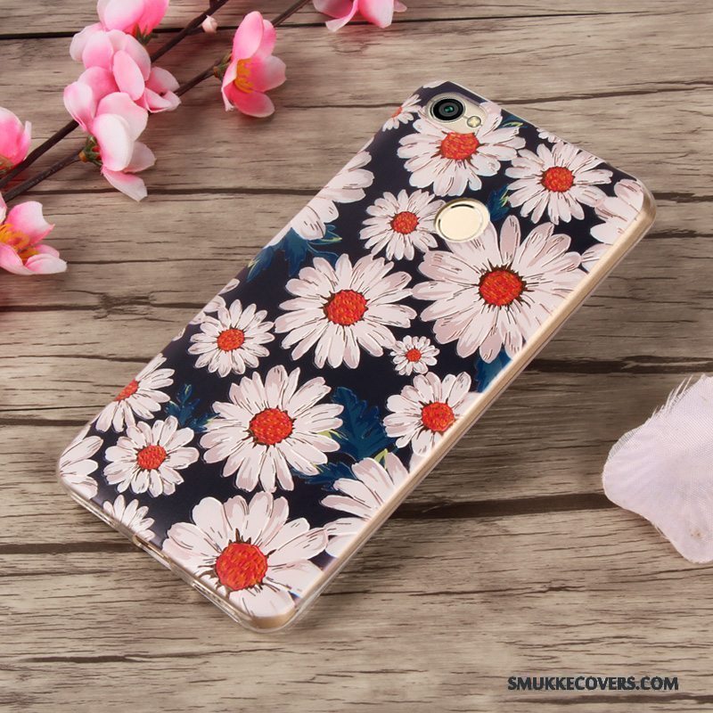 Etui Redmi Note 5a Silikone Rød Høj, Cover Redmi Note 5a Blød Lilla Lille Sektion