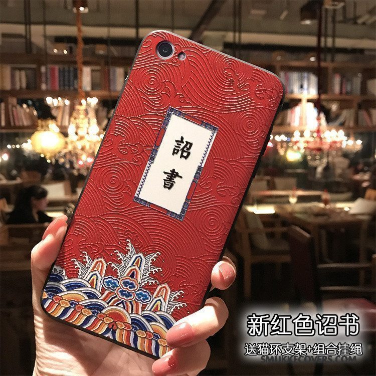 Etui Redmi Note 5a Tasker Rød Telefon, Cover Redmi Note 5a Silikone Lyserød Hængende Ornamenter