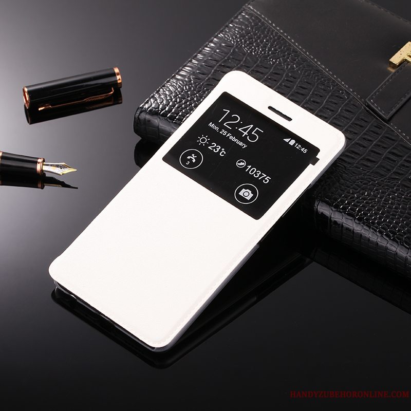 Etui Redmi Note 6 Pro Beskyttelse Gennemsigtig Telefon, Cover Redmi Note 6 Pro Læder Vinduer Anti-fald
