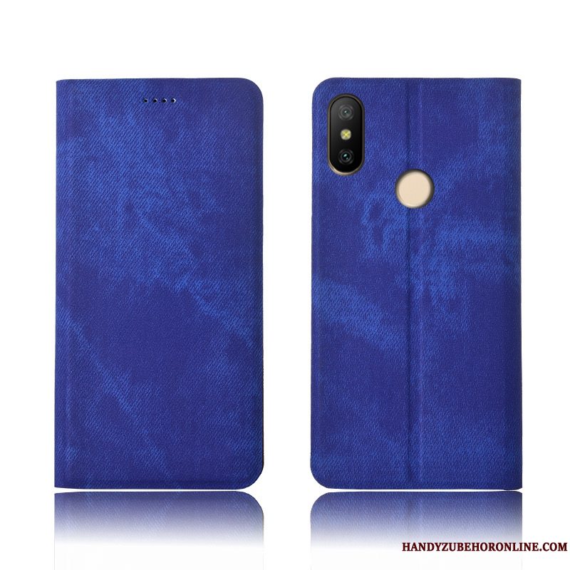 Etui Redmi Note 6 Pro Blød Denim Ny, Cover Redmi Note 6 Pro Silikone Rød Telefon